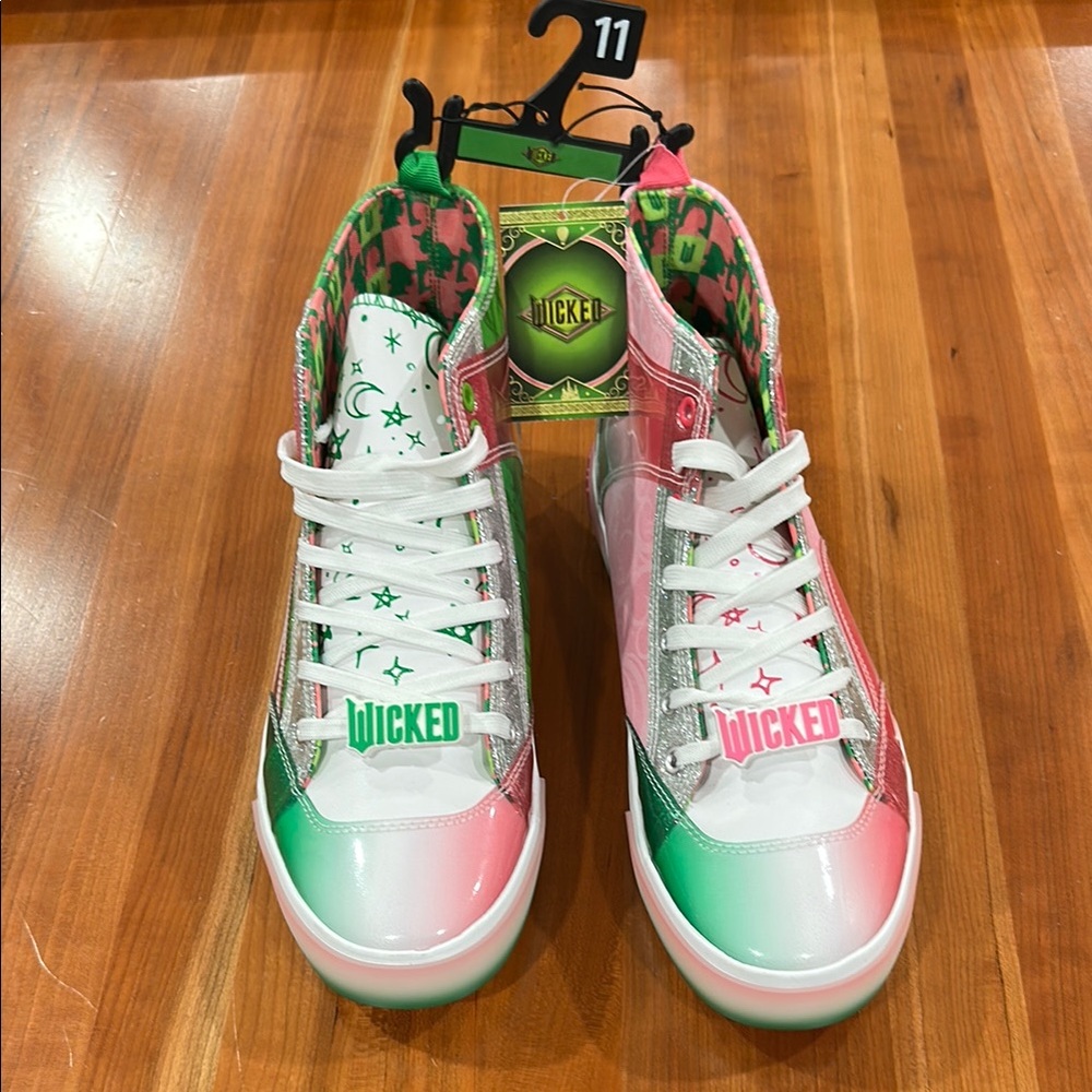 “Wicked “Green and Pink Sneakers